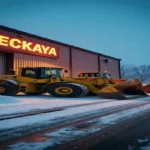 Teckaya Construction Equipment address with loaders in snow