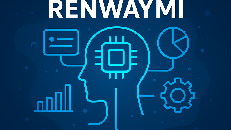 Renwaymi digital innovation concept with AI and technology design.